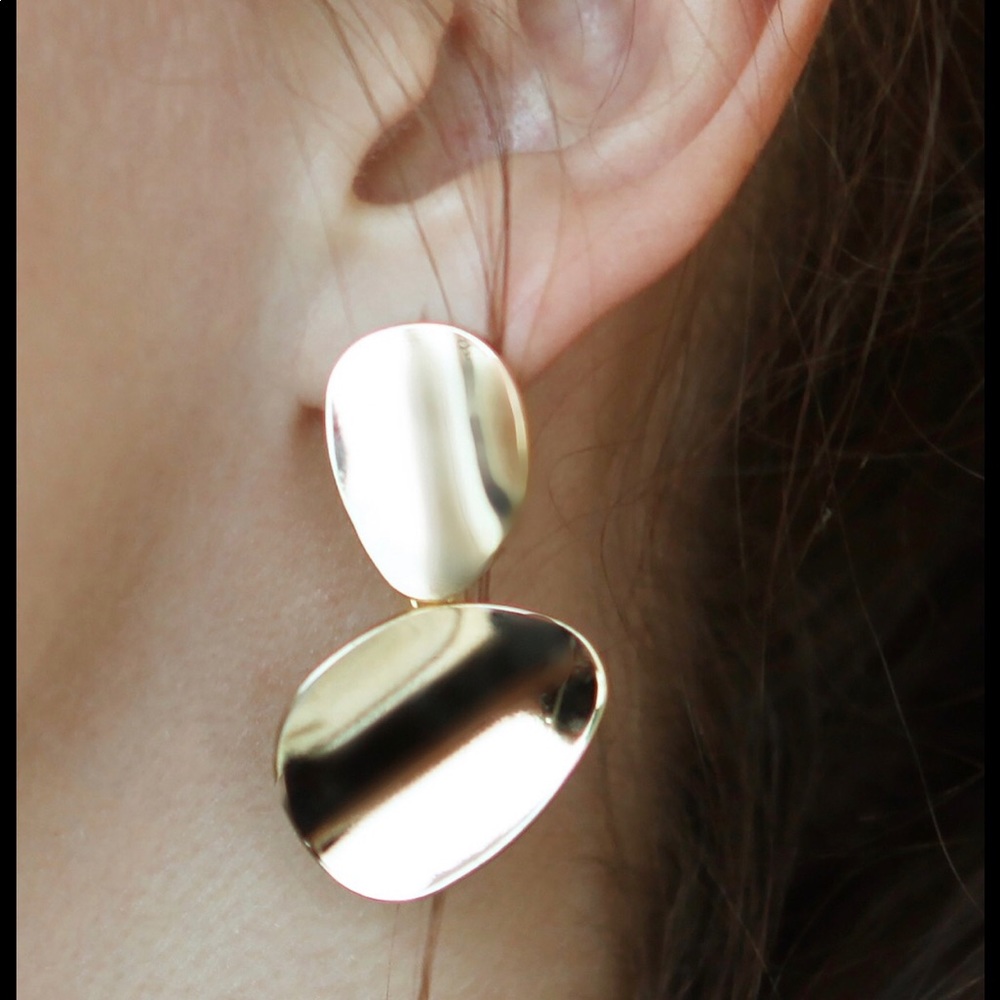 adornmonde blaisot gold asymmetrical earings